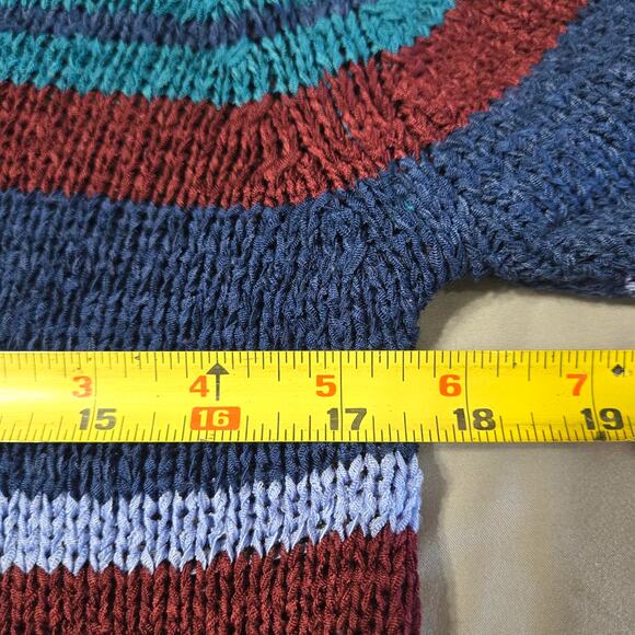 Norm Thompson Sz Large Womens Multi Stripe Knit Sweater - Picture 5 of 6